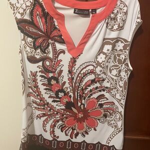 New York & Company Multicolor Floral Blouse